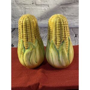 VINTAGE Corn-On-The-Cob Shawnee Pottery Ceramic Salt & Pepper Shakers - Lot of 2
